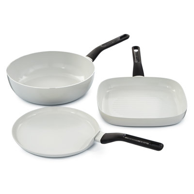 BergHOFF Leo Glints 3pc Ceramic Nonstick Cookware Set, Spirit