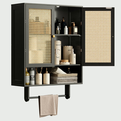Bamboo Medicine Cabinets with Adjustable Shelves