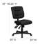  Chaise de bureau ergonomique multifonctionnelle pivotante à dossier moyen LeatherSoft-30773041