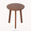 Table d'appoint ronde à 3 pieds en bois massif, table d'appoint compacte et moderne pour petits espaces
