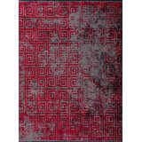 Rapture Red/Gray GeometricLuxury Area Rug