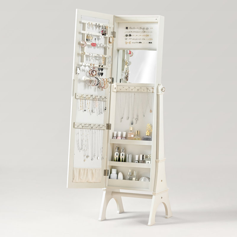 Betim 15.5'' Wide Jewelry Armoire, Beige