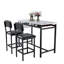 Ensemble de table de cuisine, table de salle à manger et chaises pour 2 personnes, ensemble de table de salle à manger 3 pièces avec 2 chaises rembourrées Rieble, ensemble de table de salle à manger de bar pour petits espaces, appartement, petit-déjeuner, pub-2084166275