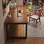 Bureau rectangulaire en bois massif de couleur châtaignier clair-118342511