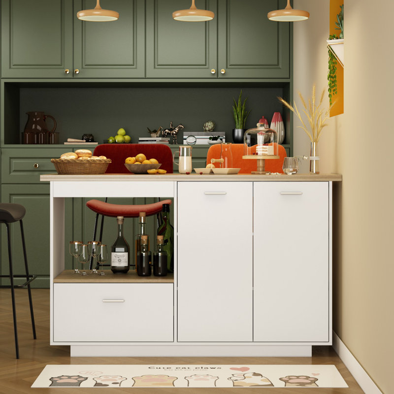 Elegant Multi-Functional Kitchen Island With Ample Storage