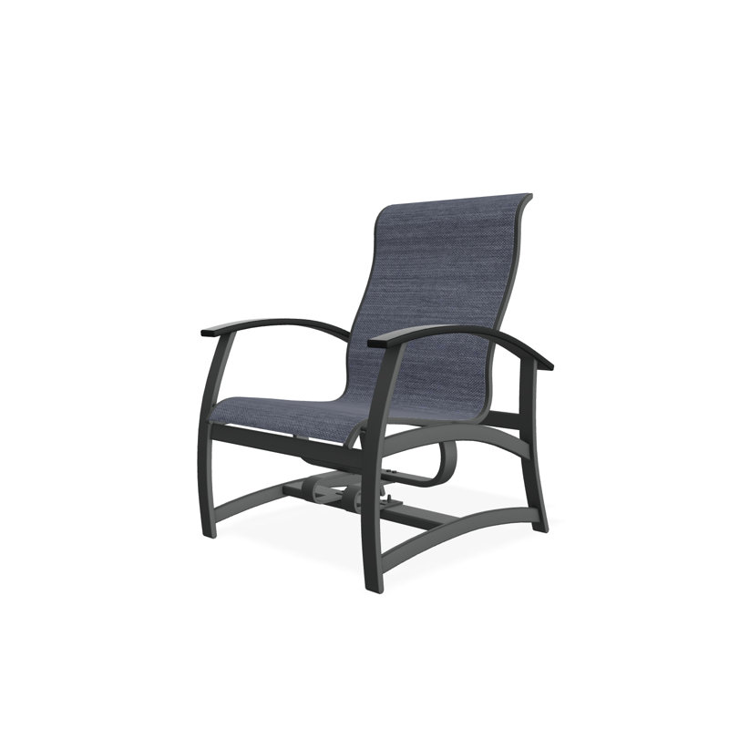 Belle Isle Outdoor Lounge Chair, Graphite, Destiny Steel