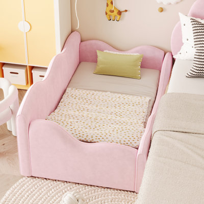 DreamCloud Toddler Velvet Cloud Daybed with Safety Guardrails