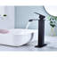 Robinet de lavabo de salle de bain, bec cascade, poignée simple, bonde escamotable, lavabo sans trop-plein, acier inoxydable, noir mat, chute d'eau stable, éviers sans trop-plein, corrosion,-125703328