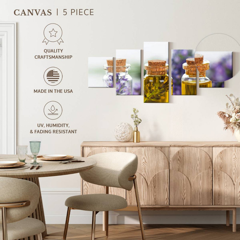 Lavender Essential Oils, 36" H x 80" W