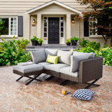 Boydston 80.2'' Polyethylene (PE) Wicker Outdoor