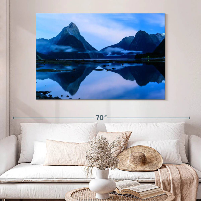 Nicci Mirrored Milford Sound, 34" H x 51" W