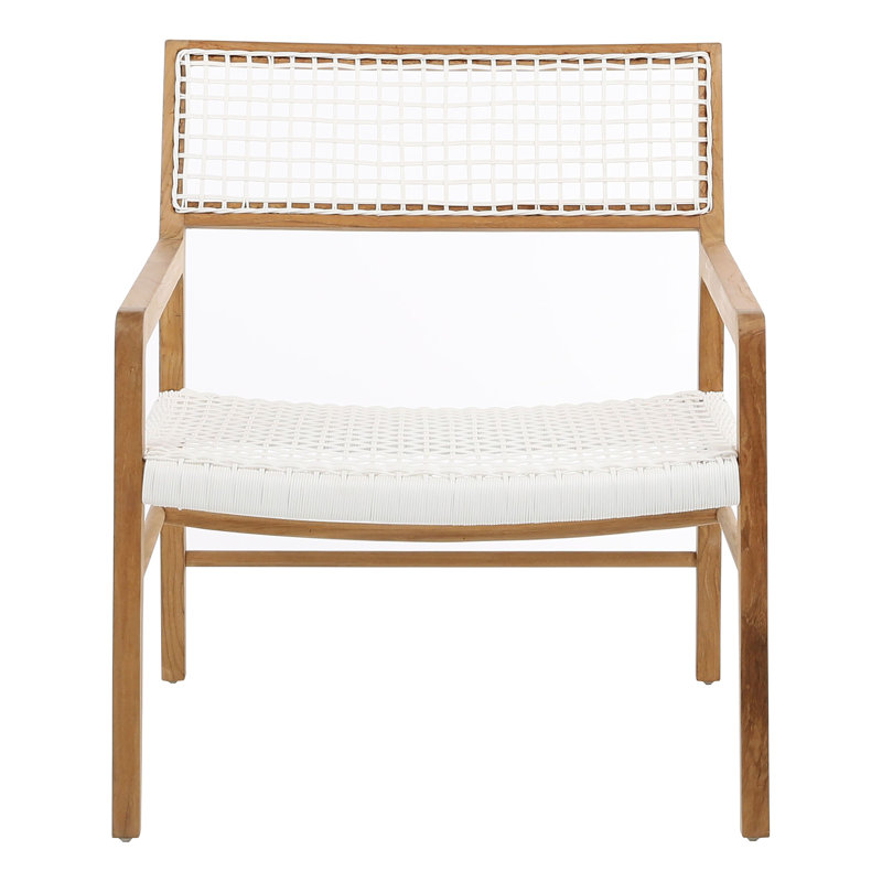 Girona 26" W Armchair with White Seat
