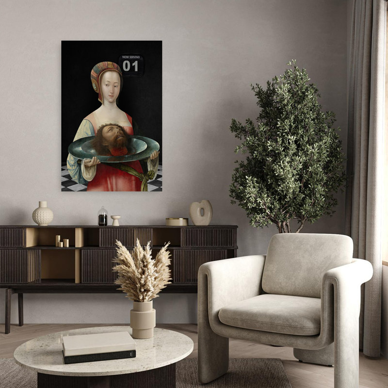 «Now Serving Classic Contemporary», art mural, H 36 po x l 24 po