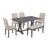 Shanequah 6-Piece Farmhouse Dining Table Set, Rectangular Trestle Table and 4 Upholstered Chairs & Bench for Dining Room,dining room set,dinning table set-895771838-895771839-895771832