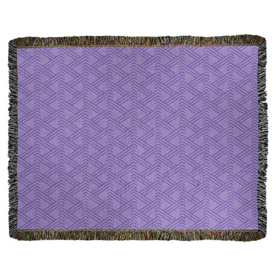 Couverture en coton tissé zigzag classique