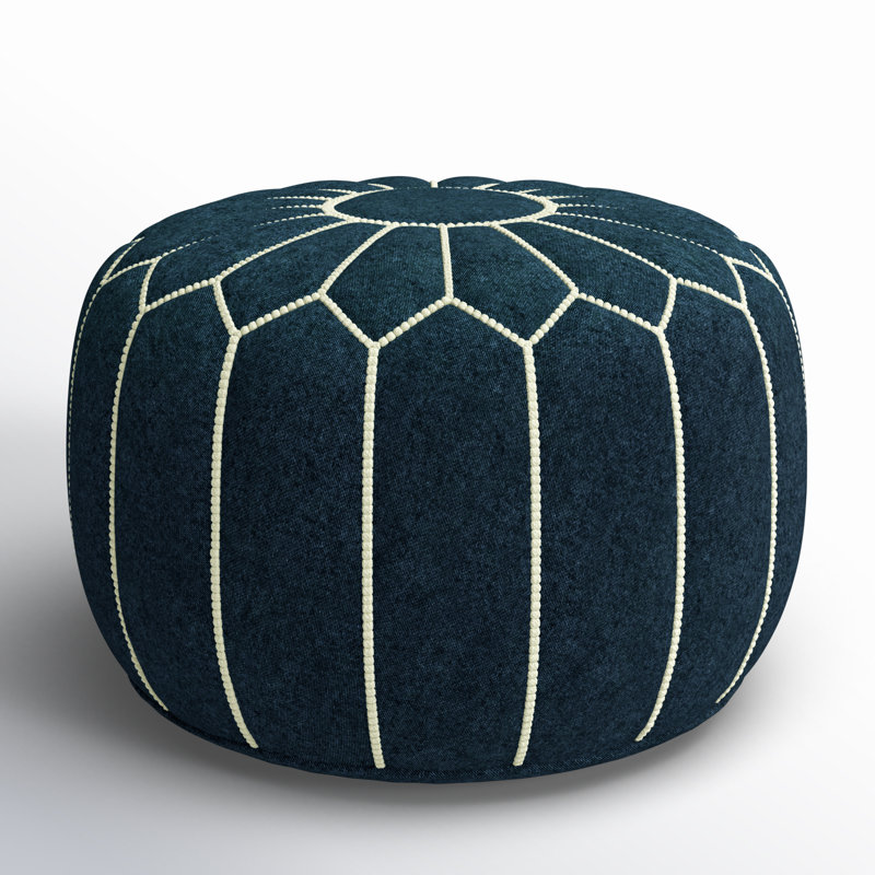 Pouf Headley, Bleu denim