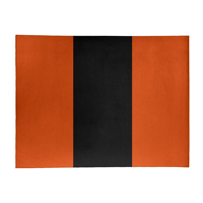 Tapis orange/noir, Rectangle 9 pi x 12 pi