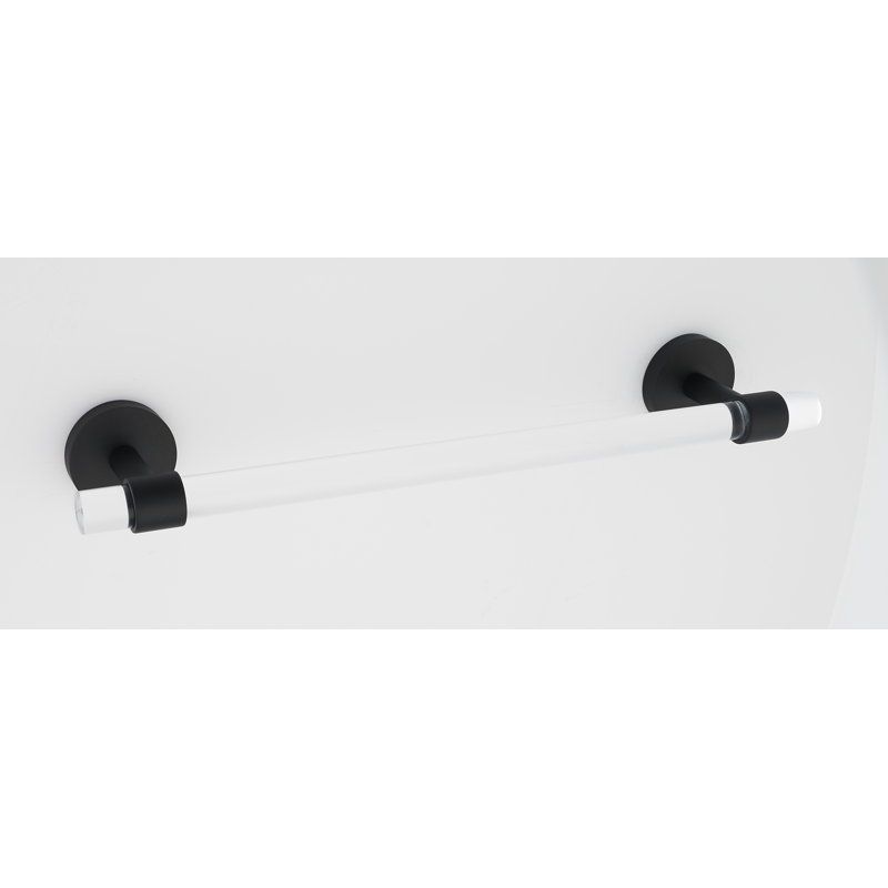 12" Wall Mounted Towel Bar, Matte Black