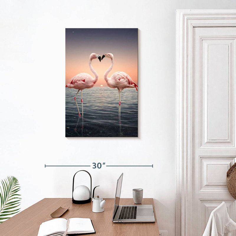 Flamants roses amoureux