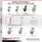 4 Piece Thermoplastic Rubber Caster Set