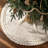 Cream White Braided Cable Knit Christmas Tree Skirt – Chunky Rustic Farmhouse Tree Base Decor for Holiday Home