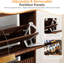 47.2 Inch Wide Slatted 4 Flip Drawers 1 Compartment Storage LED Light Shoe Cabinet-947463340