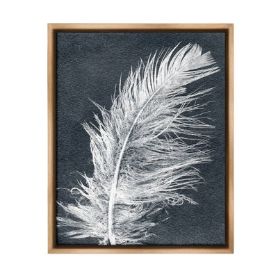 «Blue & White Feather Floater Frame» par Pernille Folcarelli sur
