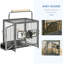 Porte-perroquet de 19 po avec perchoir en bois