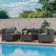 6-Person All-Weather Wicker Modular Patio Conversation Set with Cushions