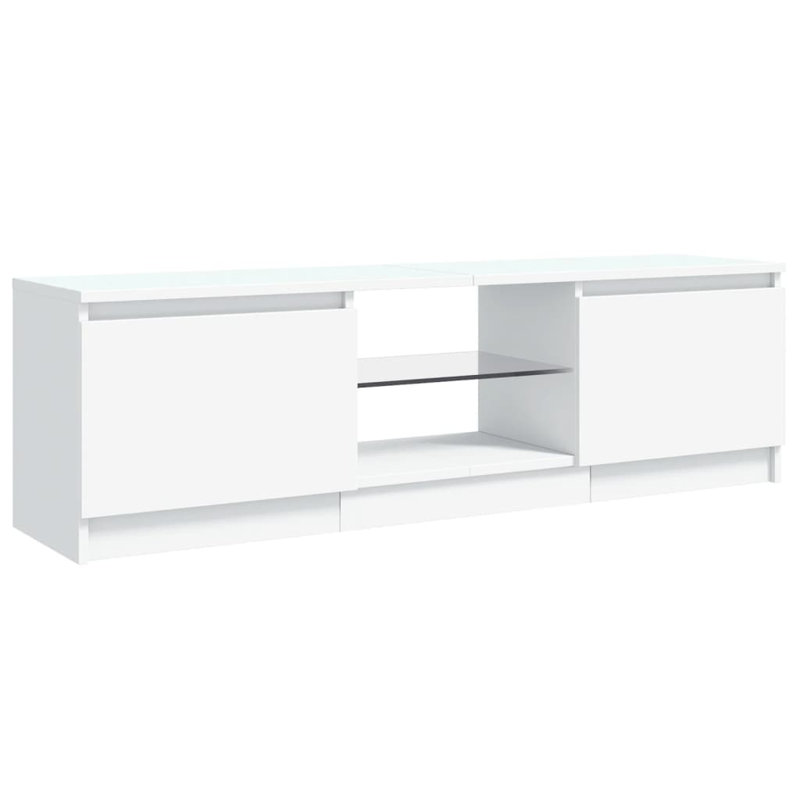 Labonte  TV Cabinet with LED Lights 120x30x35,5 cm, 36cm H x 120cm L x 30cm W, White