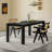 Black Rectangular Solid Wood Dining Table-920518917-920518920