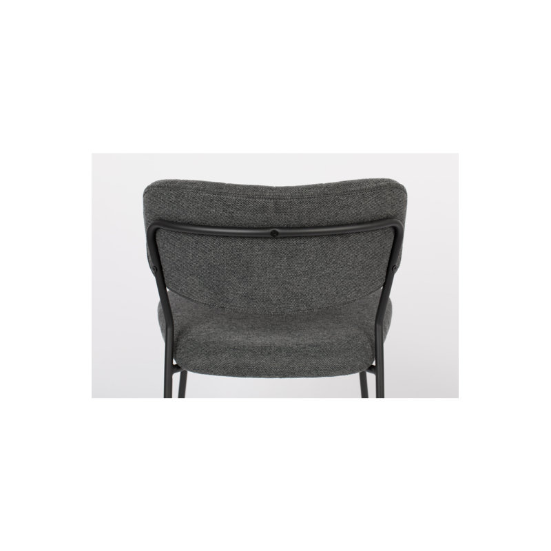 Jolien Upholstered Dining Chair, Dark Gray