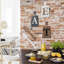 Planche à découper, ensemble de panneaux «Eat», art de cuisine suspendu, fourchette et cuillère, décoration murale rustique de style campagnard rustique, décor pour la cuisine et la maison (gris, blanc, brun)