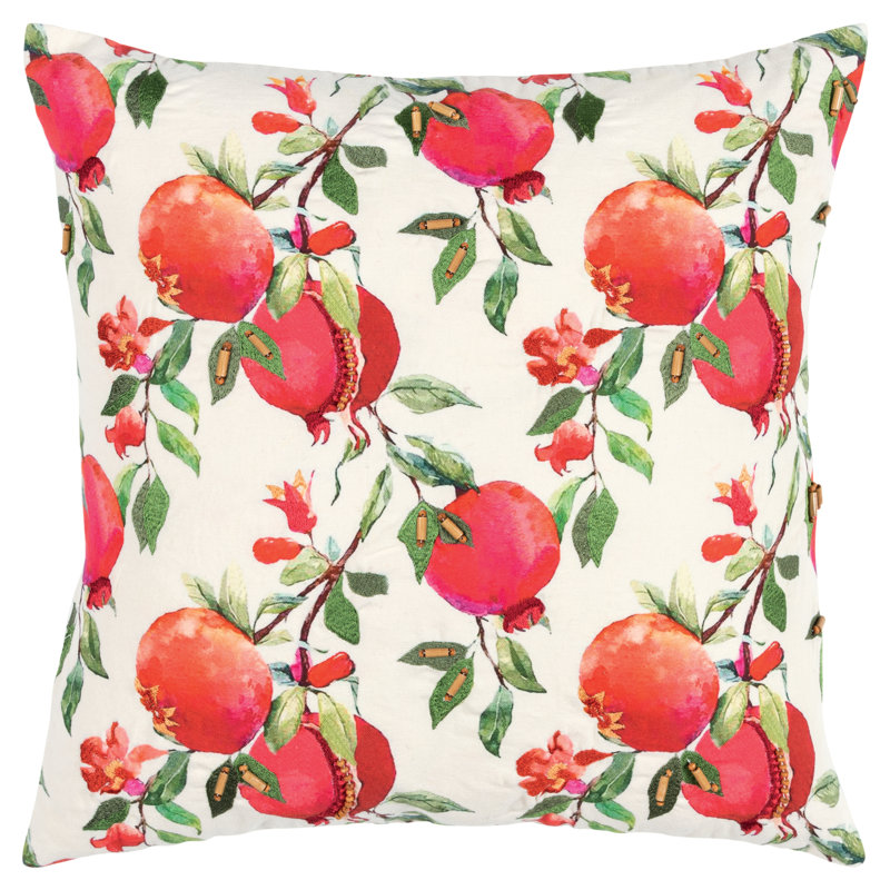  Housse et insert de coussin carré en coton Pomegranite