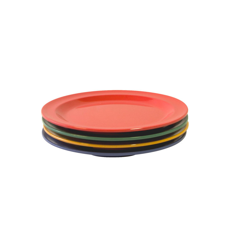 Plaque de hors-d’œuvres en mélamine 6,5" simplicité, Multicolore