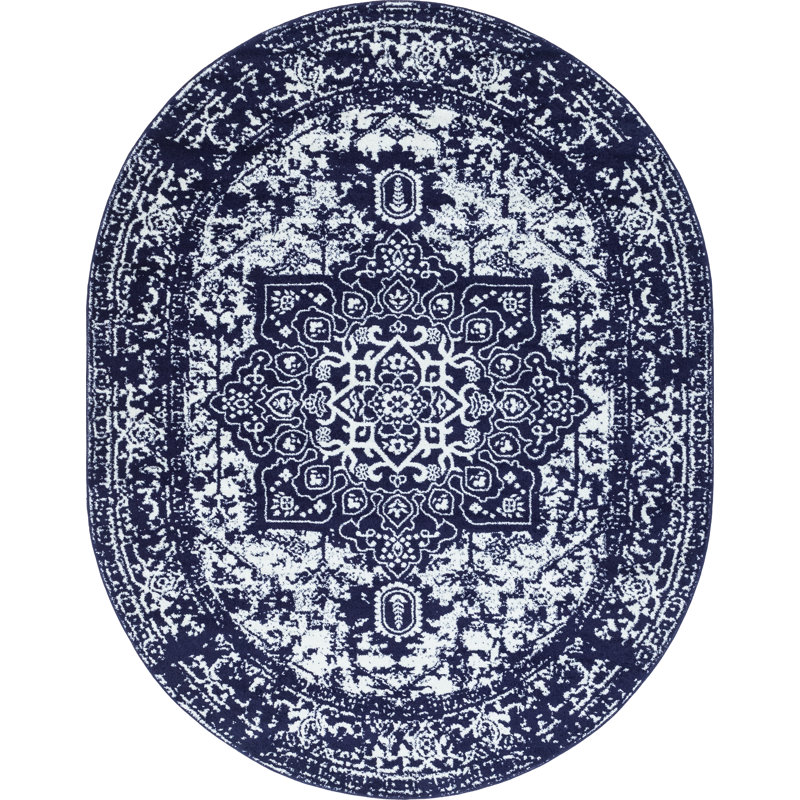 Oriental Area Rug, Oval 239 x 305cm