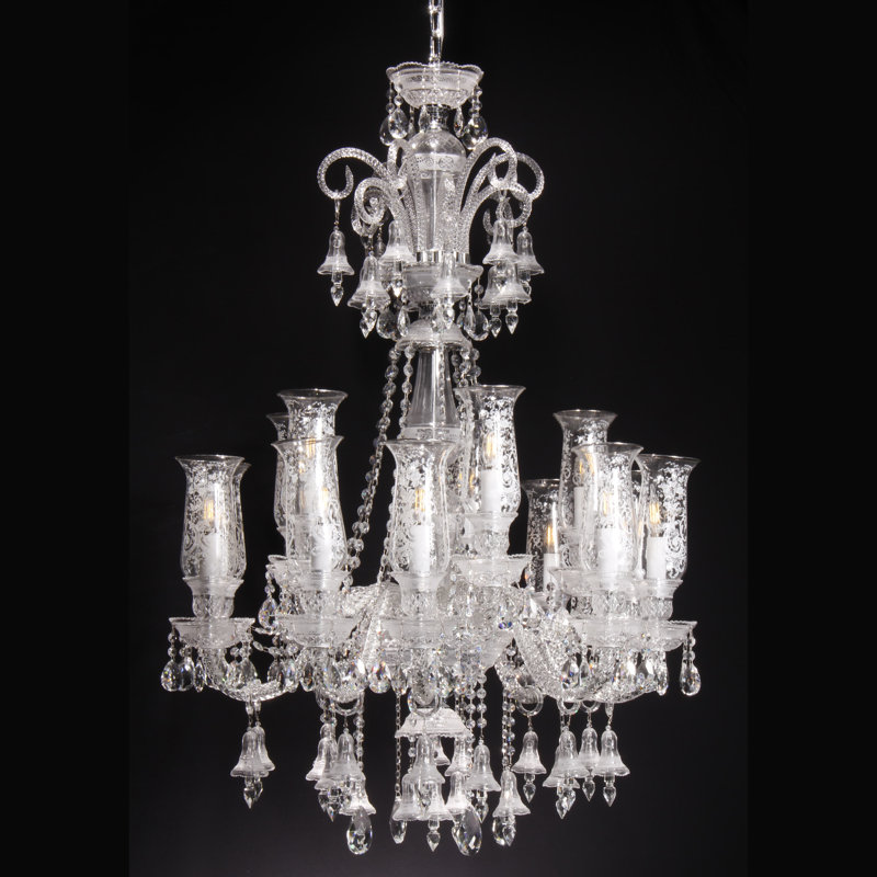 Lustre classique/traditionnel 15 lumières ombré Rodin