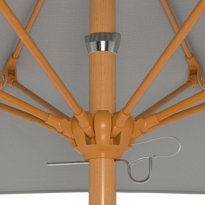 Parasol en bois de teck 7,5 pi, 96" H x 85" W x 85" D, Naturel