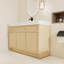 Ensemble de meuble-lavabo autoportant 48 po avec plateau en résine, 48 portes, 3 portes et 2 tablettes