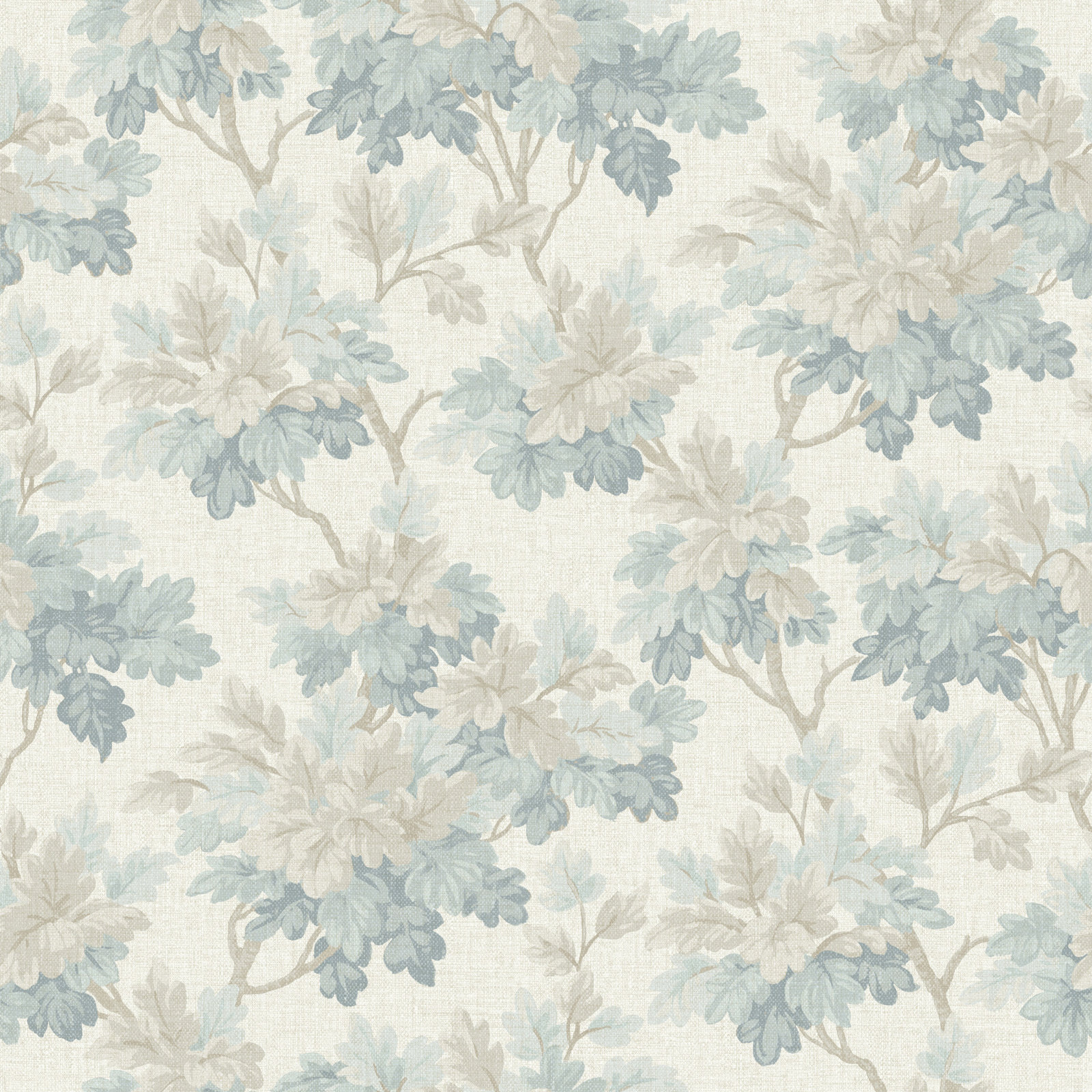 Oakcliff Stone Leaf Trail Wallpaper, Blue