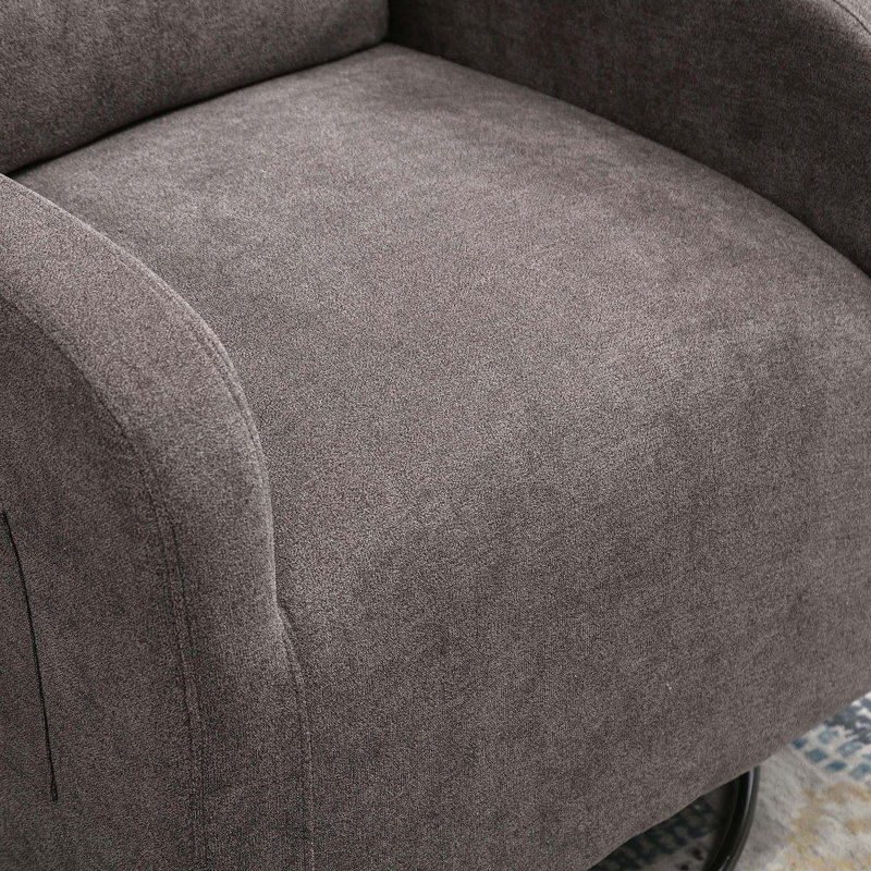 Chaise berçante confortable avec des matériaux de qualité supérieure et des fonctions polyvalentes, Tissu gris foncé