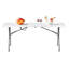 Table de pique-nique pliante 6 pi - 72,4 x 30 x 29,3 po - Polyéthylène (PEHD) - 1 pièce - Table pliante - Blanc cassé - Se plie pour un rangement facile