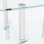 Oval Coffee Table With Glass Table Topand Shelf
