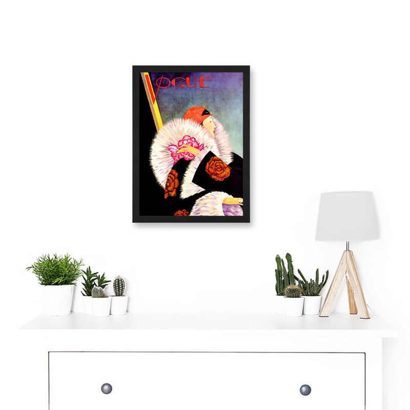 Magazine Cover Vogue Woman Winter Coat - Single Picture Frame Print