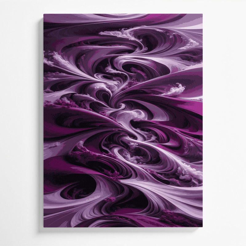 «Abstract Landscape 70», toile mauve, H 20 po x l 16 po