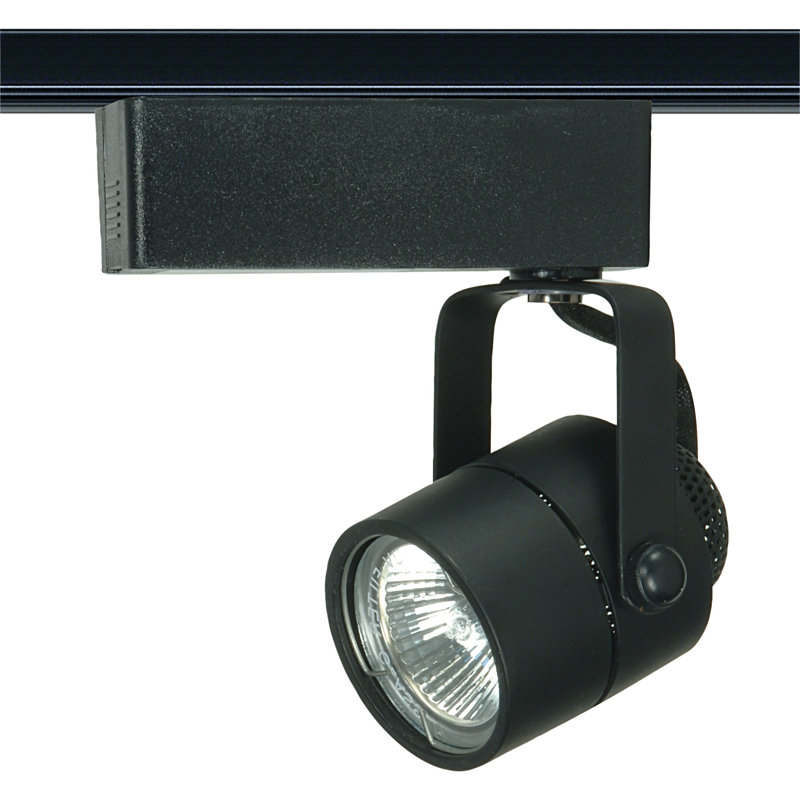 Compact Black Metal Adjustable Track Lighting Head