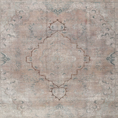 Tapis oriental gris / brun / vert