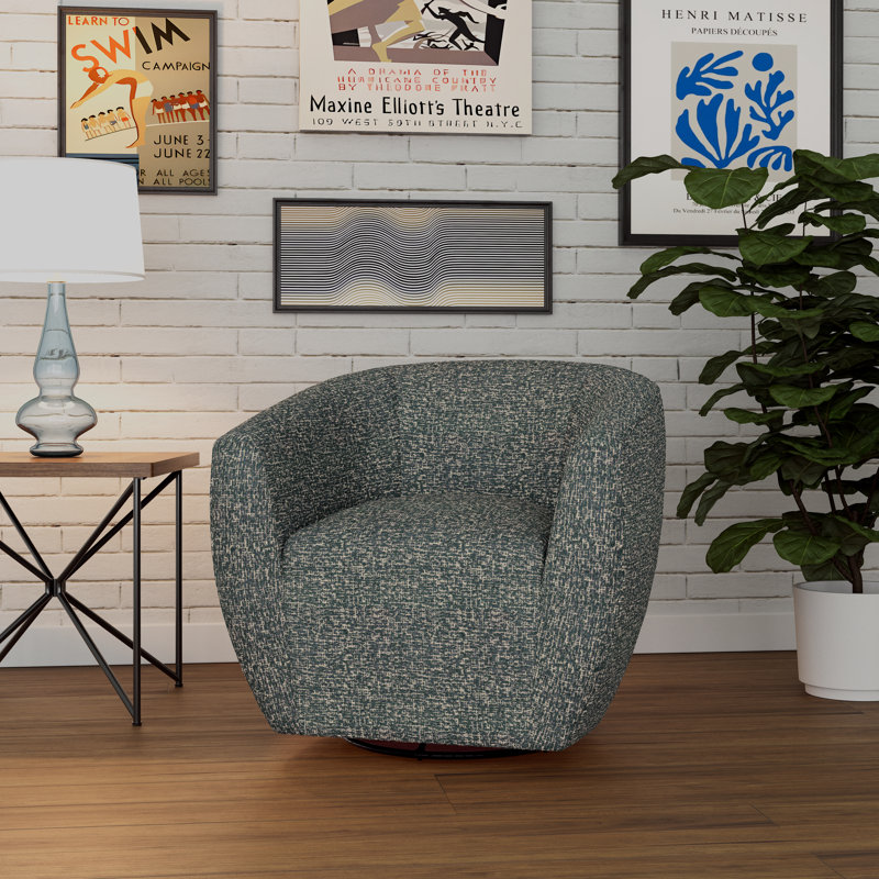 Chaise pivotante, Polyester bleu ardoise