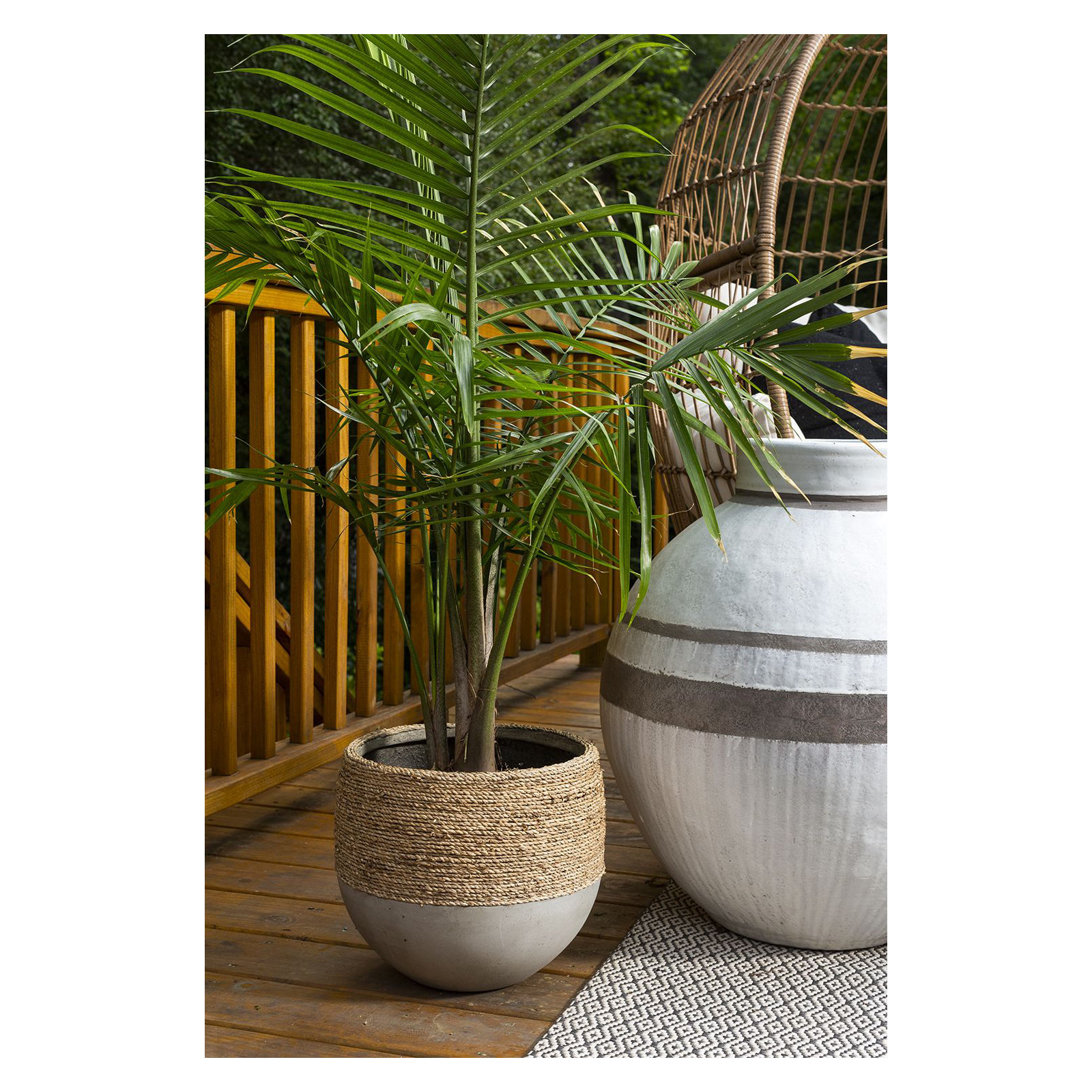 Concrete Pot Planter, 11.5" H x 12" W x 12" D
