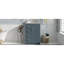 Meuble-lavabo 24 po avec lavabo en céramique intégré, 1 porte, 3 tiroirs, meuble-lavabo simple pour petite et moyenne salle de bain, bleu